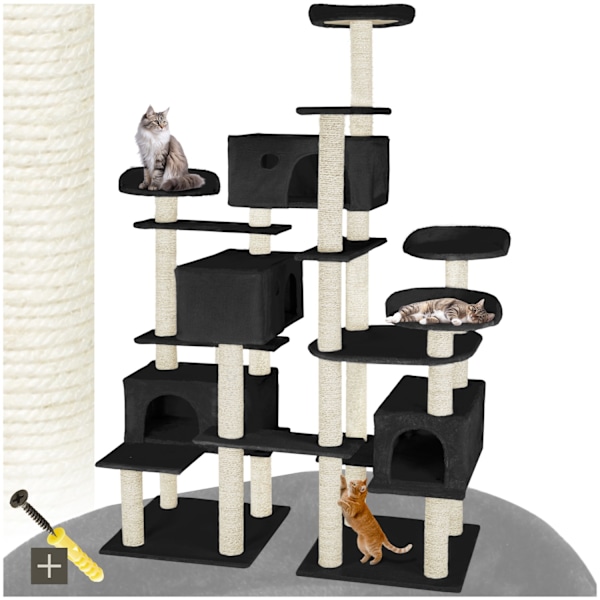 tectake Kradsetræ Entissar -  sort Black