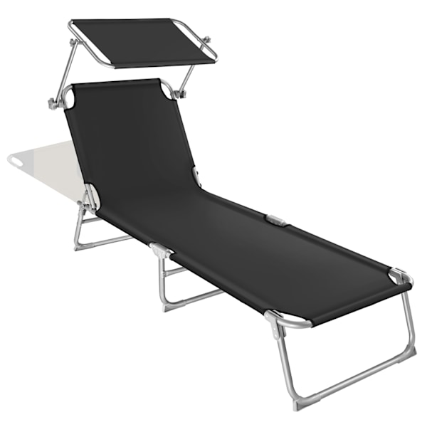 tectake Solseng med 4-trin, 2 stk. -  sort Black
