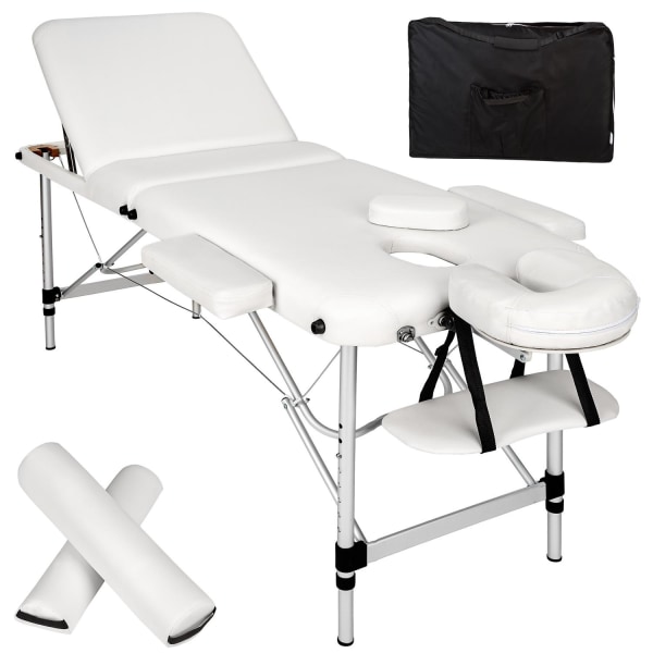 tectake Massagebriks med 3 zoner, 5 cm polstring og taske -  hvi White