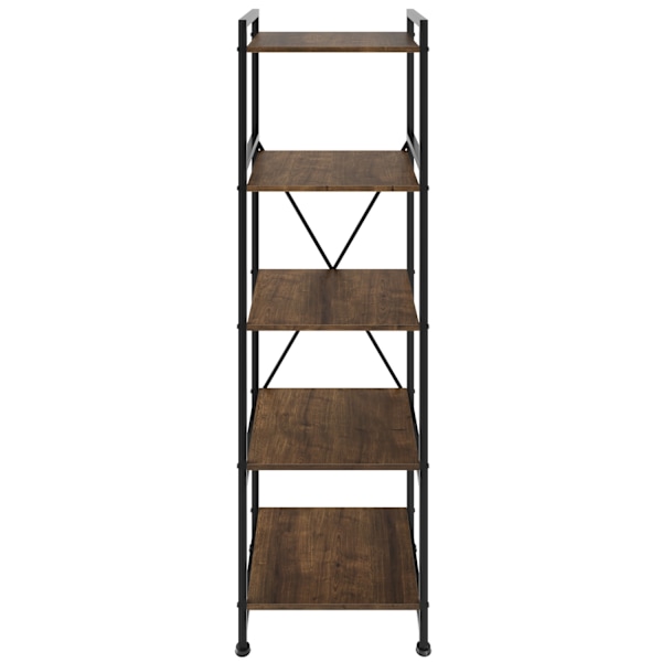 tectake Reol Manchester 47,5 x 34,5 x 151,5 cm -  Industrielt mørkt træ, rustikt Dark brown