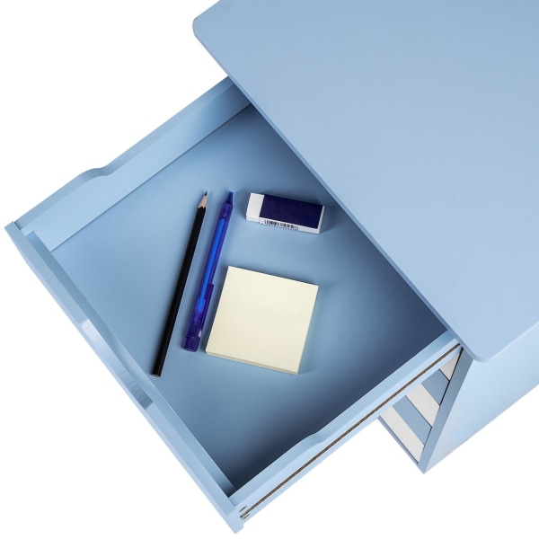 tectake Skrivebord og rulleskab -  blå Blue