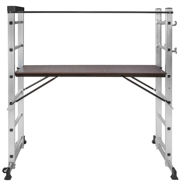 tectake 4-i-1 kombineret stillads og stige Silver