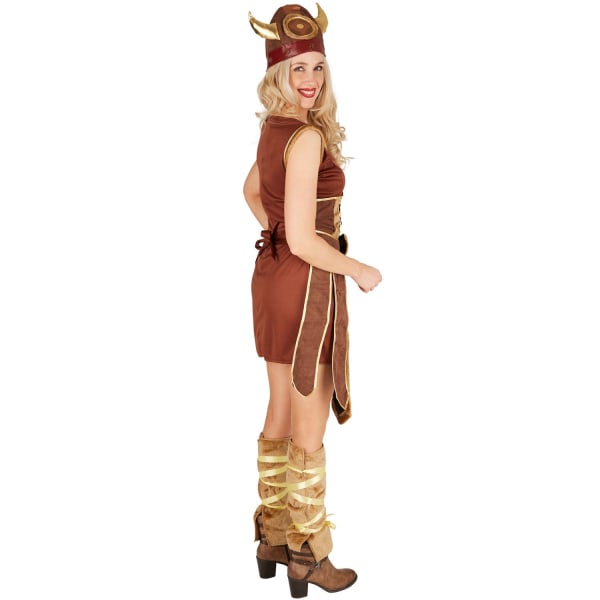 tectake Vikingekvinde kostume Brown XL