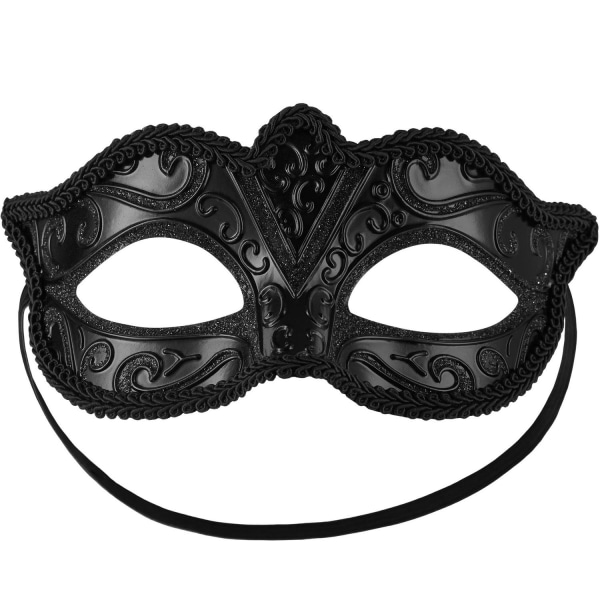 tectake Venetiansk maske med mønster -  sort Black