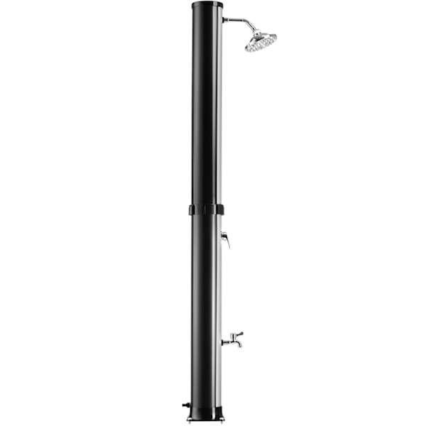 tectake Udendørs bruser Orinoco 38L -  sort/sølv Silver