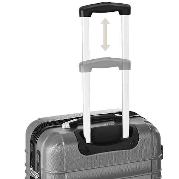tectake Kufferter, sæt med 4 dele -  grå Grey one size