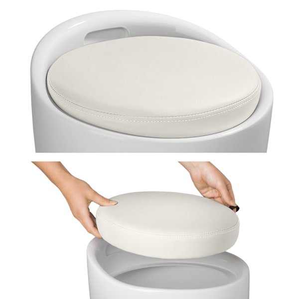 tectake Skammel med opbevaringsplads -  hvid White
