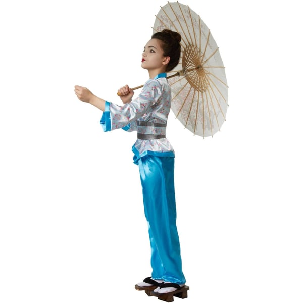 tectake Asiatisk inspireret børnekostume Blue 140 (9-10y)