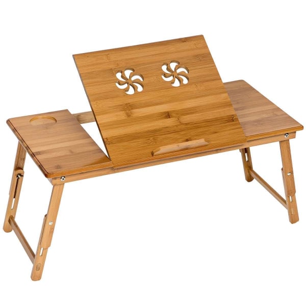 tectake Sengebord i træ 72x35x26 cm. Brown