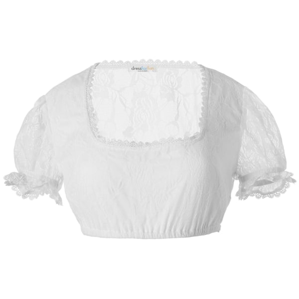 tectake Dirndlbluse Tyroler Franzi White M