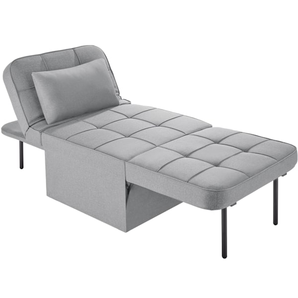 Skammel, 4 i 1, 6-trins højdejusterbar - lysegrå Light grey