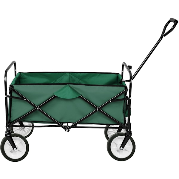 tectake Foldbar trækvogn, bæreevne 80 kg -  grøn Green