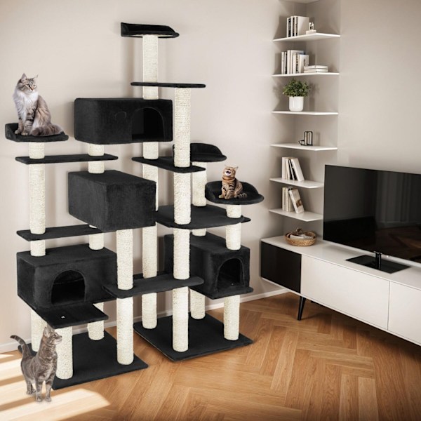 tectake Kradsetræ Entissar -  sort Black
