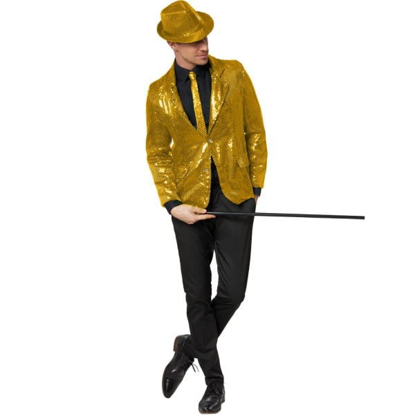 tectake Paillet jakke herrer guld Gold XL