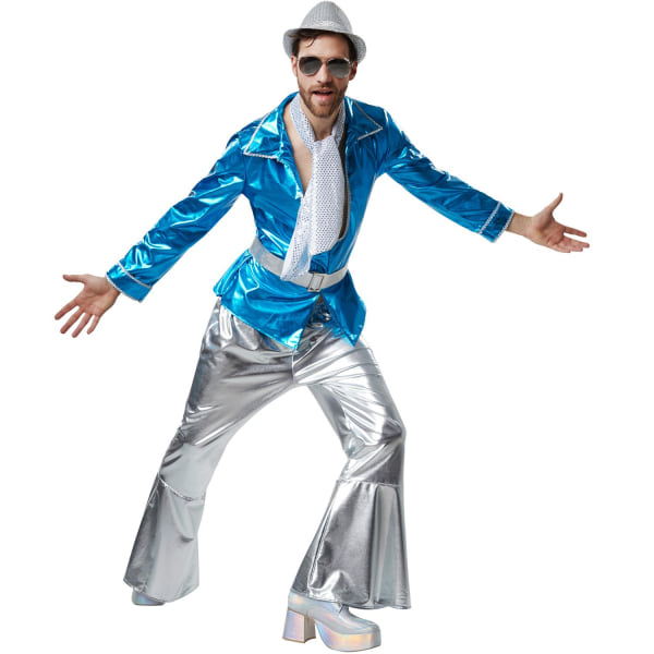 tectake Disco mester kostume Blue XL