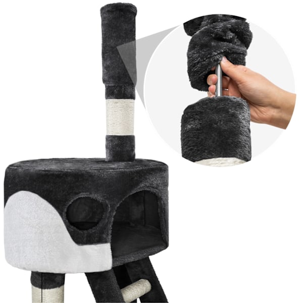 tectake Kradsetræ Hansi -  sort/hvid White