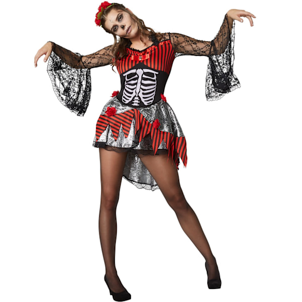 tectake Halloween danserinde kostume Red L