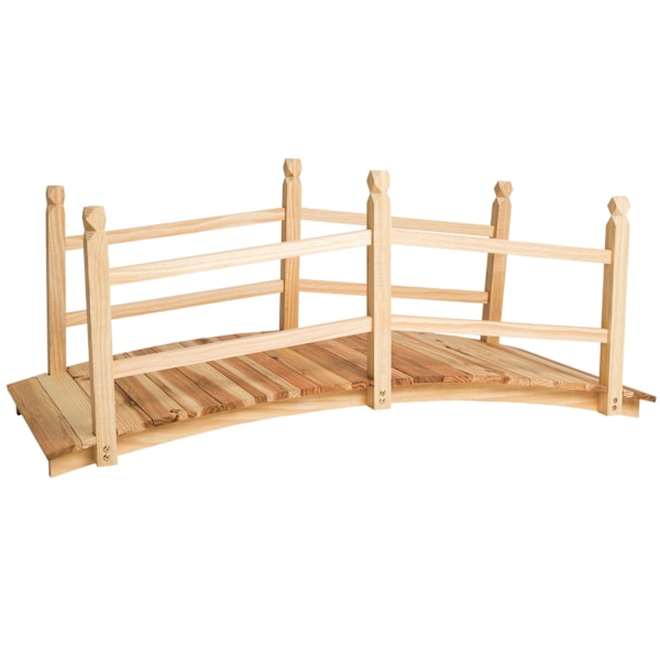 tectake Havebro af træ 137cm lang Brown