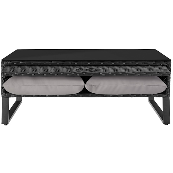 tectake Polyrattan loungesæt Ostuni -  sort Black