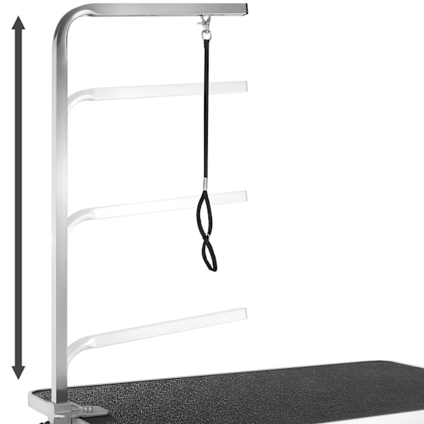 tectake Trimmebord med galge -  sort/grå Grey