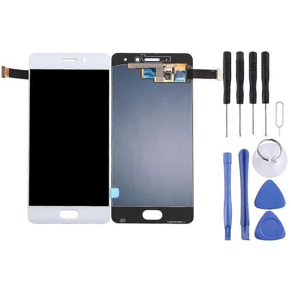 KOMPATIBEL LCD-skärm för Meizu Pro 7 med Digitizer Full Assembly (vit) White