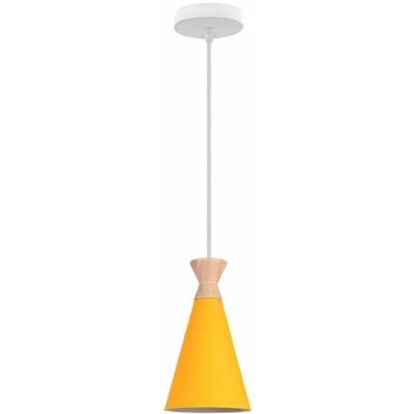 Moderne industriell dekorasjon anheng Lampe Creative Macaron hengende lysekrone - gul