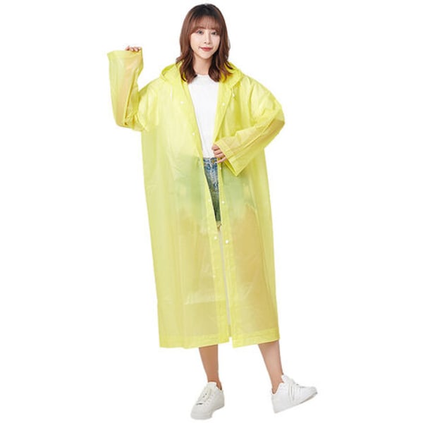 Multifunktionel EVA regnfrakke, genanvendelig regnponcho med hætte og lange ærmer, lette og bærbare regnfrakker, perfekt
