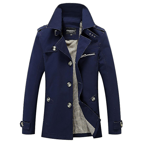 Herre vindjakke i bomuld Blue 2XL