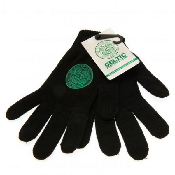 Celtic FC Unisex strikkede hansker for voksne Black/Green One Size