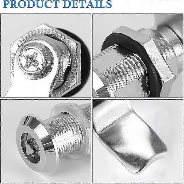 18MM Triangelnyckellås för elmätarskåp, gasmätarskåp, postlåda, skåplåda möbler (2-pack)