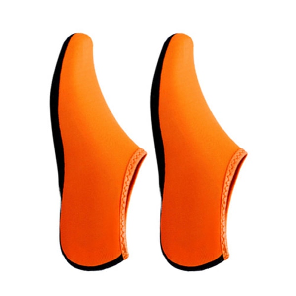 Pustende svømmesokker, komfortable strandsokker for dykking (oransje L)