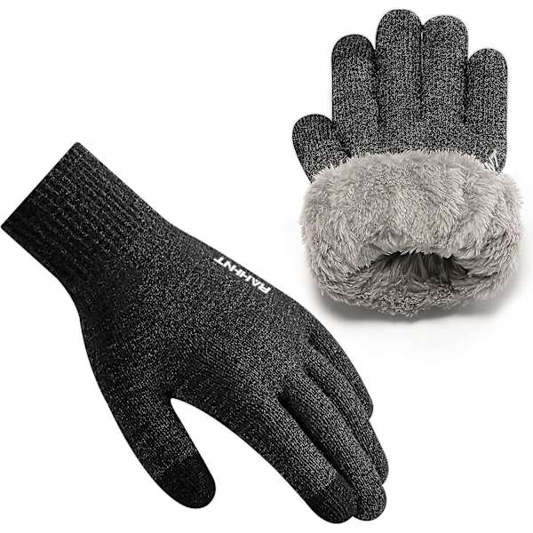 Termiske vinterhansker For menn Kvinner Ren ull strikkehansker med fleecefôr Isolert liner Hold hånden varm gave