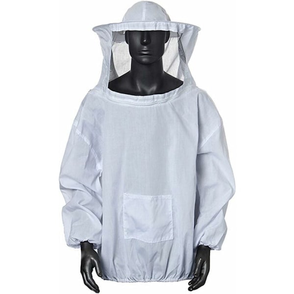 Hvite bee klær anti-bee klær komplett sett med pustende spesielle bee klær anti-bee hat birøktverktøy,