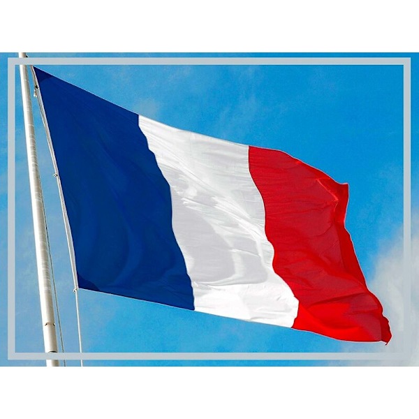 Fransk flag 90*150cm, polyesterflag, (90*150CM), repræsenterer følelser og respekt