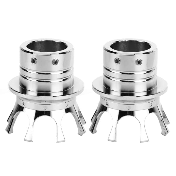 Framgaxelförkapslingar Distinkt Krona Styling CNC Aluminiumlegering för Motorcykelmodifiering Krom