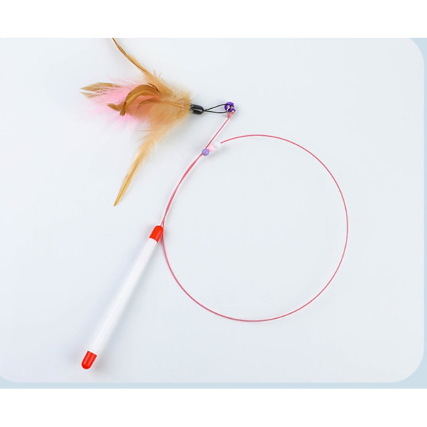 Morsom Cat Rod Wire Feather Erstatning Hode Bite-Sistant Cat Toy Supplies Cat Rod