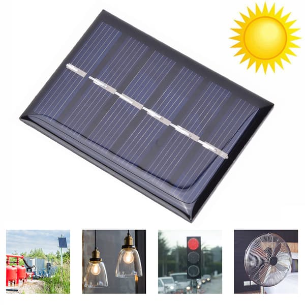 3W 100mA 0.3W Polykrystallinsk Solcellepanel Laderkort 65x48mm for Små Elektronikk