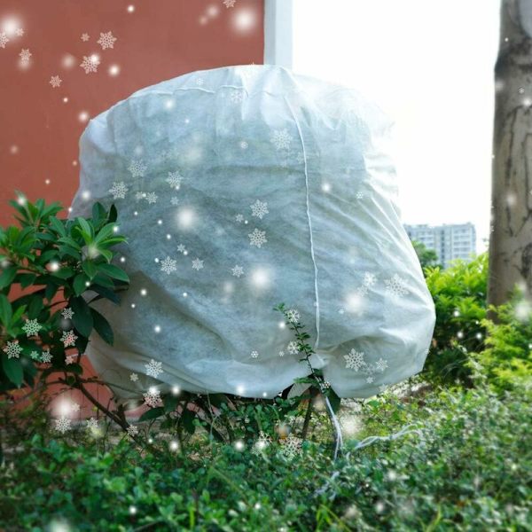 100x100cm plante frostvæske tæppe have non-woven frugttræbetræk rundt 3D frostbeskyttelsesdæksel, til indendørs og