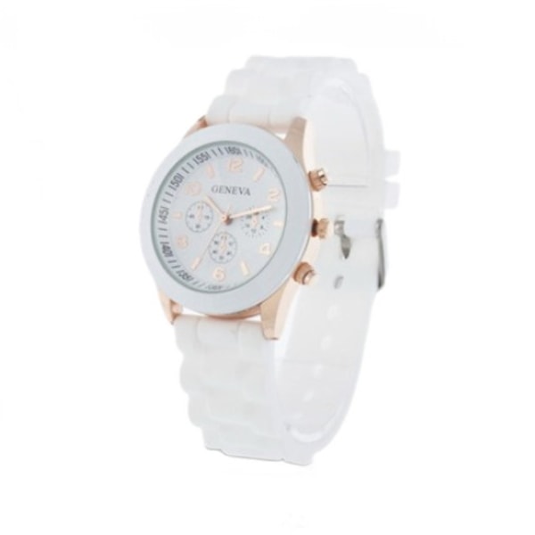 Simple Fashion Silikone Jelly Student Quartz Watch (hvid),