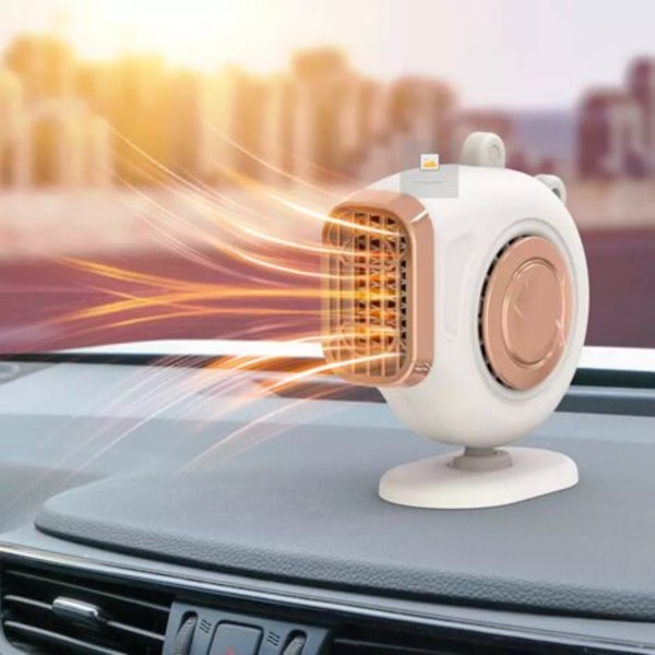 12V/120W Auto Windscreen Defrosters, Bærbar Bilvarmer, til Bil Forrude, Quickly Defroster, Hvid