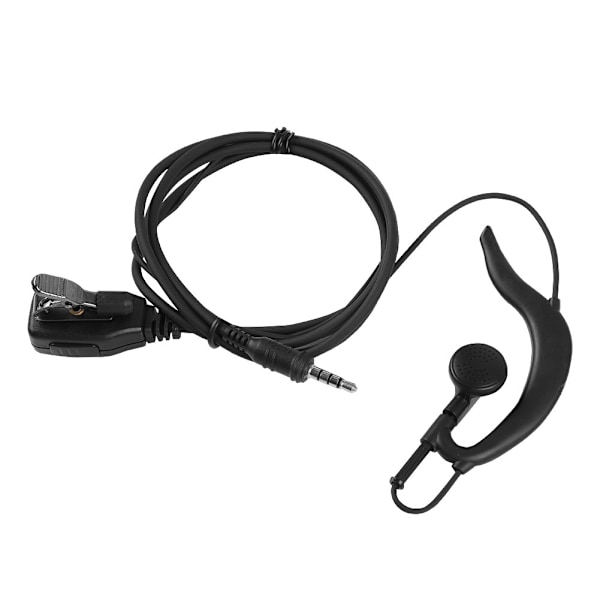 3,5 mm Öronkrok Hörlur med PTT-knapp och Mikrofon - Enkelsidig Hörlur för Walkie Talkies