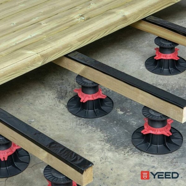 Y-002 (120-170 mm) Universal sockelstöd Trä- eller kompositsockel 90/150 mm bricka för 720 socklar Lämplig för outdo