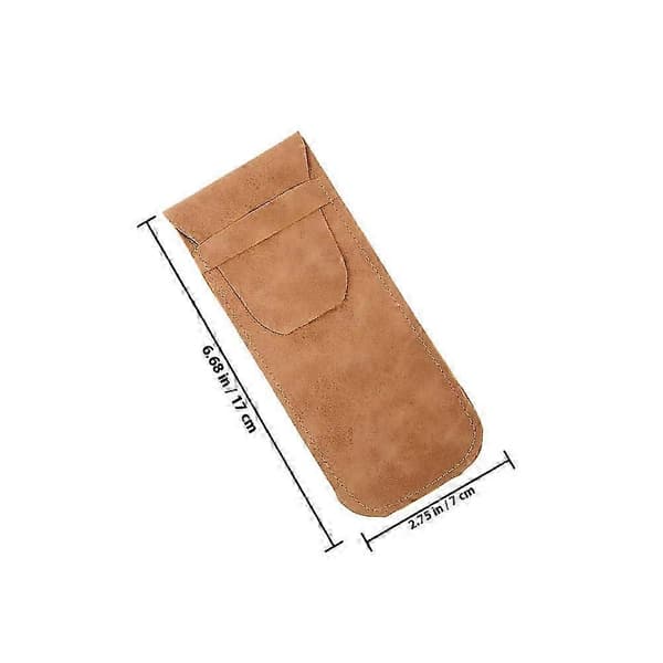 Solbrillepose til praktisk opbevaring med 2 stk. Khaki PU brilleholdere