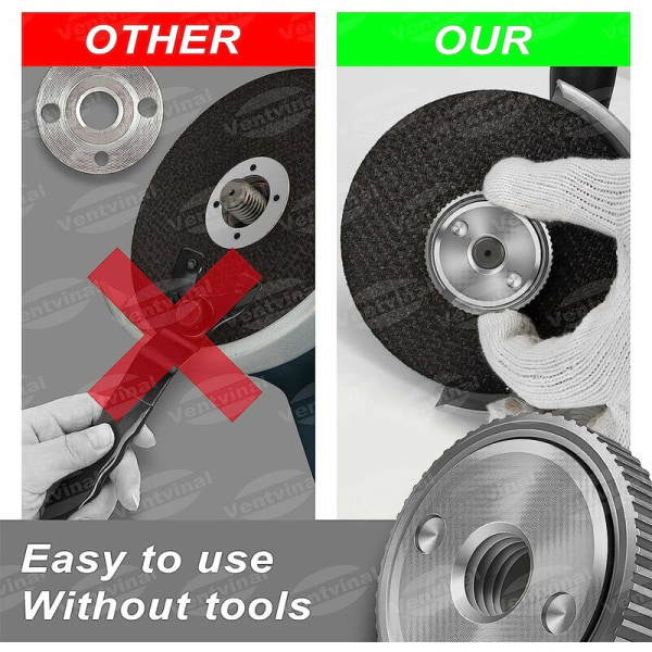 BETT Quick release mutter M14, för alla vinkelslipar AEG, Black & Decker, Dewalt, Flex, Hitachi, Metabo, Makita etc. (1x c