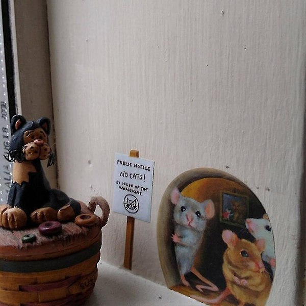 Ingen katter Scaredy Mus Musehull veggklistremerke Hjemmedekorasjon