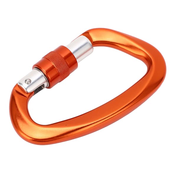 Kraftig Auto Lock D Karbinhake Aluminiumlegering Klättring Camping Orange