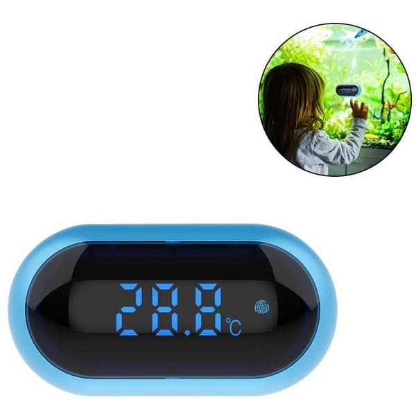 Akvarietermometer, Digital vandtermometer til akvarium, LED-displaytermometer til akvarium, terrarium og vivarium[ht]