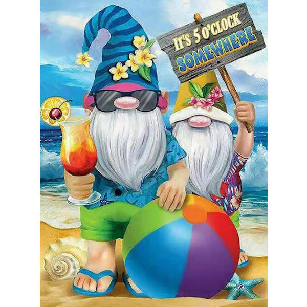 Diy White Beard Old Man diamond painting (30X40Cm) D