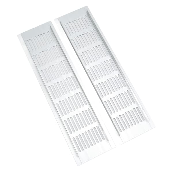 Aluminiumslegering Sølv Rektangulær Ventilationsrist Dækning til Skab RV Camper 80x300mm 3.14x11.81in
