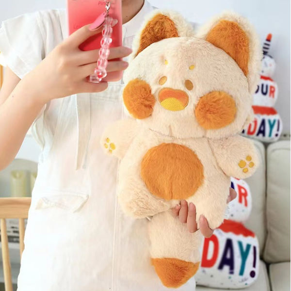 45 cm Dudu Meow Doodle Cat Plush Kitten Kawaii Toy Fluffy Orange